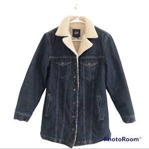 GAP Fleece Lined Denim Jacket Small
